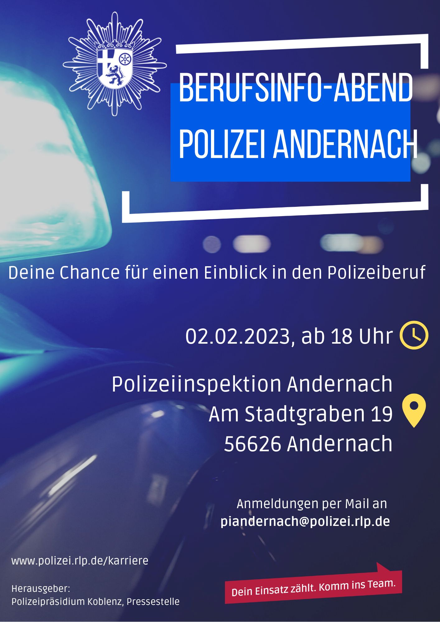Polizei Andernach bietet Einblicke in ihren Beruf - notruf110.tv